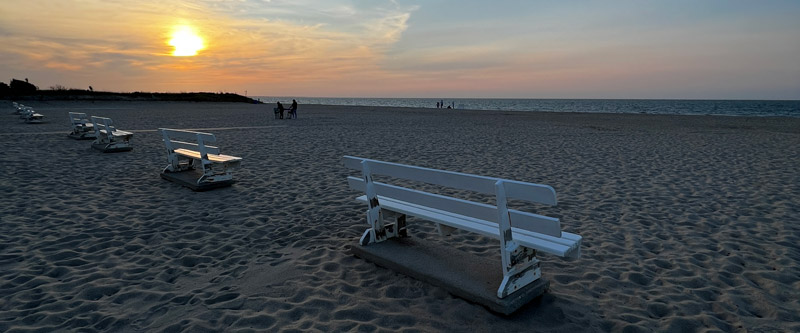 seashore benches