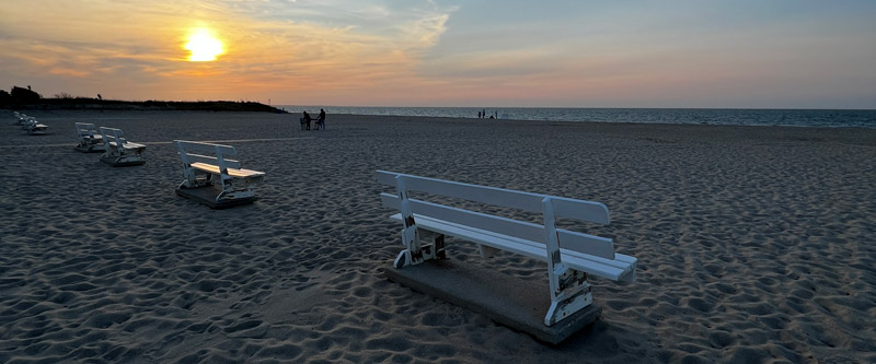 seashore benches